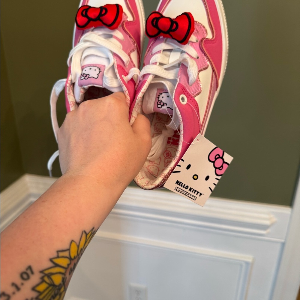 Hello Kitty Pink and White Kids Sneakers